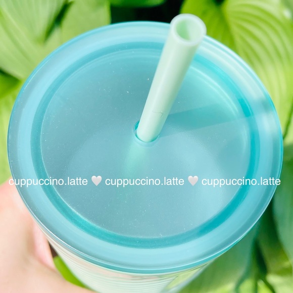 🤍NEW💚Starbucks 2023 ‘Diagonal Sage’ Green Textured Twist SS Tumbler - Picture 4 of 6